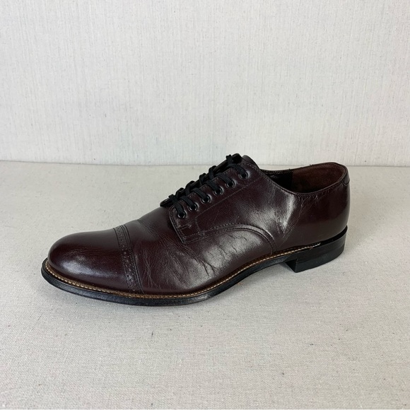 Stacy Adams~Men's Madison Cap Toe Mahogany Oxford~Sz 10.5 - Picture 1 of 15